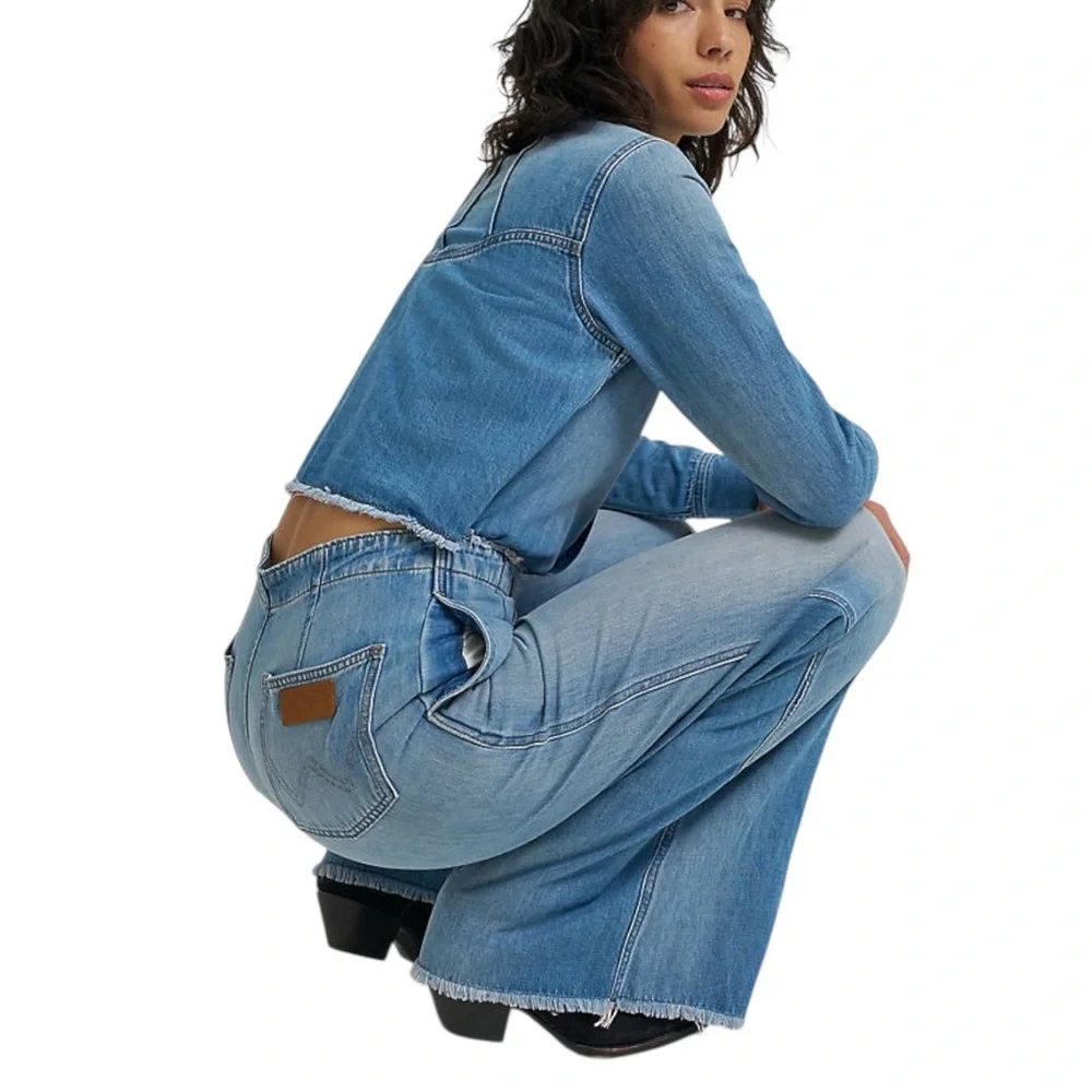 NWT Wrangler Radiating Coveralls Wideleg Denim Jumpsuit size Small